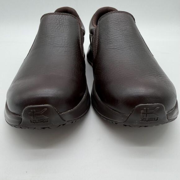 Kuru Kivi Espresso Brown AntiSlip Chef Plantar Fasciitis Leather SlipOn NWOB 8.5 main image 7